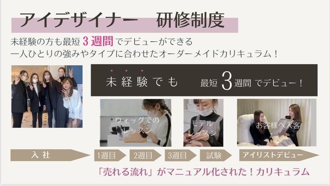 【森ノ宮キューズモール】≪社会保険完備&実働8時間≫≪1ヵ月ほどでデビュー可能≫19時に退勤可能でプライベートも充実。まつ毛パーマ専門店「aile lash curl 森ノ宮(エールラッシュカールモリノミヤ)」からアイリスト(まつげパーマ・アイブロウ)の求人☆☆