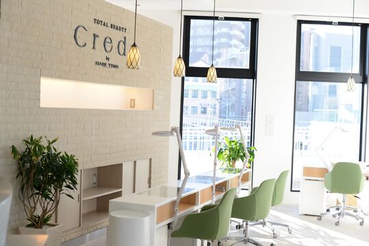 【JR高槻】≪社会保険完備≫≪有給休暇あり≫高槻に密着！スパ、ネイル、アイも提供するトータルビューティーサロン☆仕事も遊びもメリハリつけて充実させられます！「Credo by HAIR TIME（クレドバイヘアータイム）」からアシスタント（美容師）の求人☆★