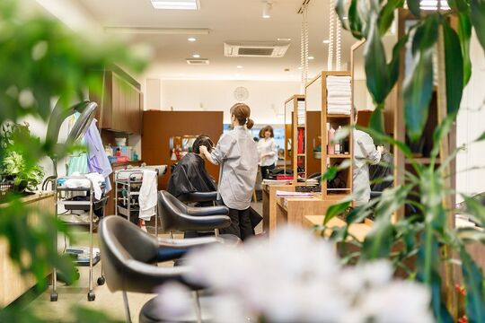 【苅屋】≪社会保険完備≫≪社員寮アリ≫≪未経験・通信生・新卒生OK≫幅広い世代のスタッフさん達が活躍中！！店舗展開し安心してお仕事できる環境の「KOUNOIKE 志免美容店（コウノイケシメビヨウテン）」からアシスタント（美容師）の求人☆★