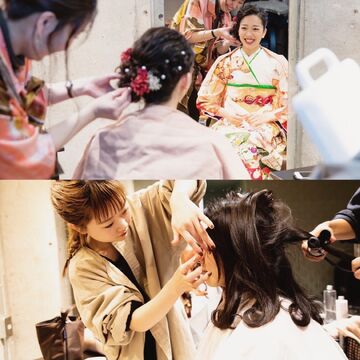 【北野白梅町】≪社会保険完備≫入社から約4カ月間のアカデミー制度あり！営業時間内に集中してレッスン可能！あなたの個性や意欲を尊重し、働きやすい環境を整えています◎ヘアメイク＆着付け入客も多数！トータルビューティで学べる「aell（エイル）」からアシスタント（美容師）の求人☆★