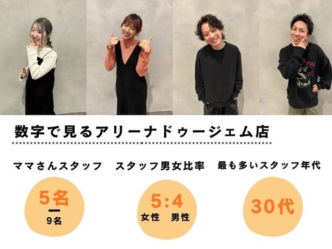 【桂川】≪有給取得率100%≫≪シフトの融通がきくからママさんも大活躍≫≪社会保険完備≫≪月8日休み≫≪土日休み相談可能≫≪週に一度は18時退勤！≫新しいことにもドンドン挑戦し、お客様の満足度を高めます！「MITSUMARU Arena Deuxieme イオンモール京都桂川店（ミツマルアリーナドゥージェムイオンモールキョウトカツラガワテン）」からアシスタント（美容師）の求人☆★